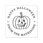 Aangepaste Jack O Lantern Happy Halloween Zelfinktende Stempel (Design)