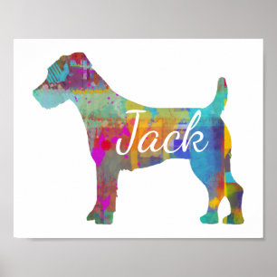 Aangepaste Jack Russell Terrier Art Print