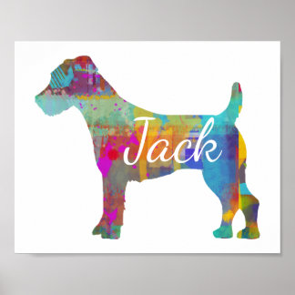 Aangepaste Jack Russell Terrier Art Print