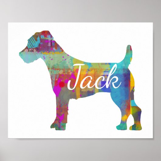Aangepaste Jack Russell Terrier Art Print (Voorkant)