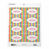 Aangepaste jam, saus, inblikken of productetikette etiket (Full Sheet)