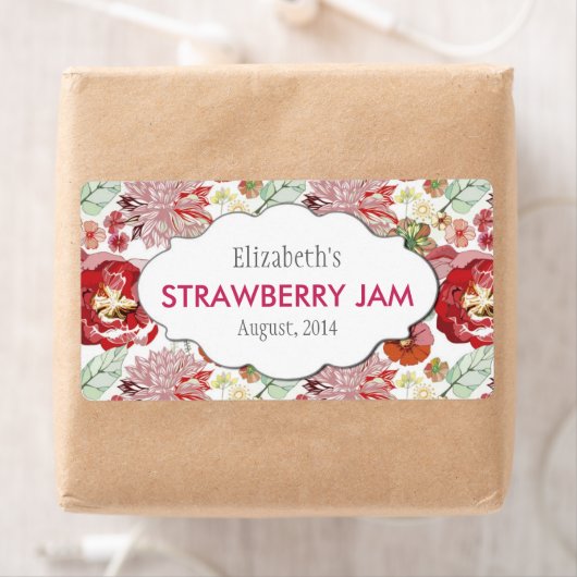 Aangepaste jam, saus, inblikken of productetikette etiket (Insitu)