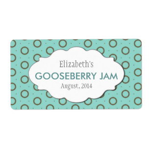 Aangepaste jam, saus, inblikken of productetikette etiket