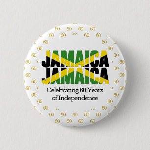 Aangepaste JAMAICA 60e Jubileum Onafhankelijkheid Ronde Button 5,7 Cm