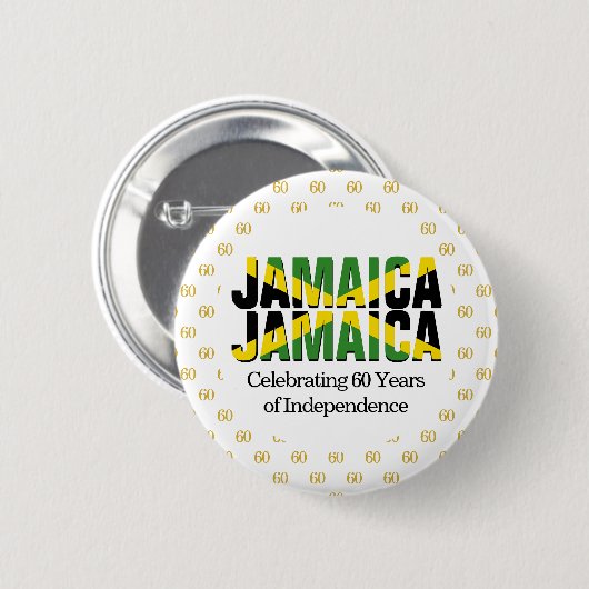 Aangepaste JAMAICA 60e Jubileum Onafhankelijkheid Ronde Button 5,7 Cm (Voorkant /achterkant)