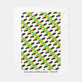 Aangepaste Jamaica kaart Fleece Deken (Voorkant)