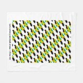 Aangepaste Jamaica kaart Fleece Deken (Voorkant (Horizontaal))
