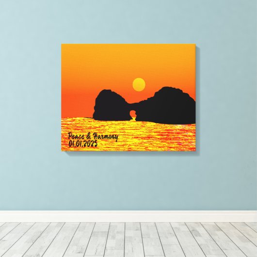 Aangepaste Japan Landschap Reizen Esthetisch Kleur Canvas Afdruk (Insitu (Houten vloer))
