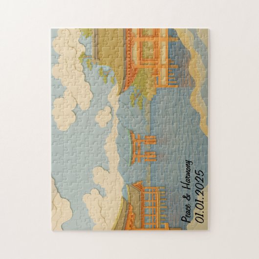 Aangepaste Japan Travel Landschap Esthetische Shri Legpuzzel (Verticaal)