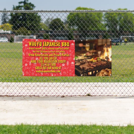 Aangepaste Japanse barbecue-promotie  Spandoek (Insitu)