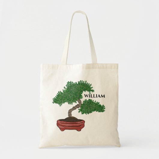 Aangepaste Japanse Bonsai-boom Tote Bag (Voorkant)