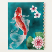 Aangepaste Japanse Koi Fish, Cherry Blossom Planner (Achterkant)