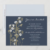 Aangepaste Japanse uitnodiging voor een Floral Wed (Voorkant / Achterkant)