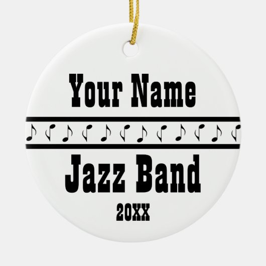 Aangepaste Jazz Band Music Ornament Keepomwille (Voorkant)