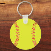 Aangepaste Jersey Number Fastpitch Softball-Sleute Sleutelhanger (Achterkant)