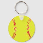 Aangepaste Jersey Number Fastpitch Softball-Sleute Sleutelhanger (Achterkant)