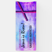 Aangepaste JESUS IS REDELIJK Pasen Spandoek (Verticaal)