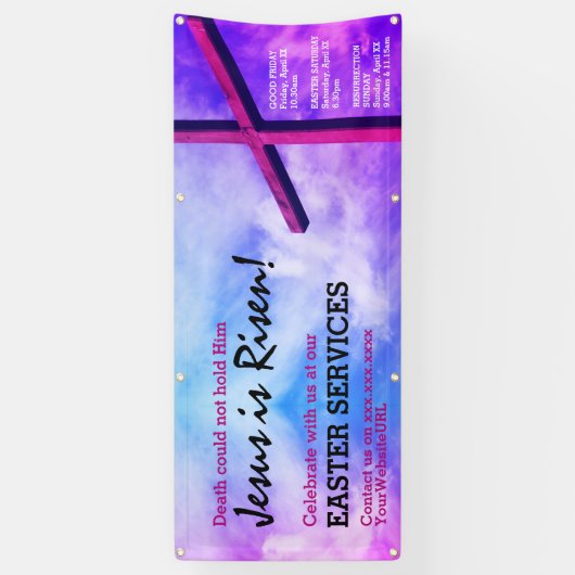 Aangepaste JESUS IS REDELIJK Pasen Spandoek (Verticaal)