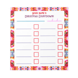 Aangepaste Jolly Bright Christmas Planner Checklis Notitieblok