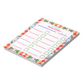 Aangepaste Jolly Bright Christmas Planner Checklis Notitieblok (Gedraaid)