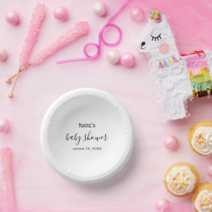 Aangepaste jongens- en meisjesbabyshowerkommen papieren kommen