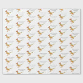 Aangepaste Jongensnaam Kerstmis Dinosaurus Velocir Cadeaupapier (Vlak)