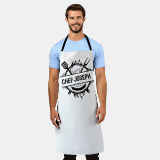 Aangepaste Jouw naam Chef Grill Cook Vaderdag Gift Schort
