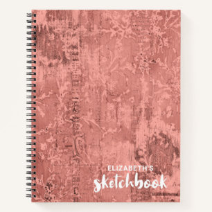 Aangepaste Jouw naam van Elegant roze zakboek niet Notitieboek