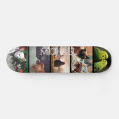 Aangepaste jouw naam voor fotocollage | 5 zwart skateboard (Horizontaal)