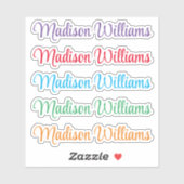 Aangepaste jouw namen sticker (Vel)