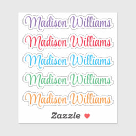 Aangepaste jouw namen sticker