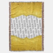 Aangepaste jouw tekst, afbeelding en achtergrondkl deken (Voorkant Verticaal)