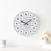 Aangepaste jouw tekst, afbeelding en achtergrondkl grote klok (Huis)