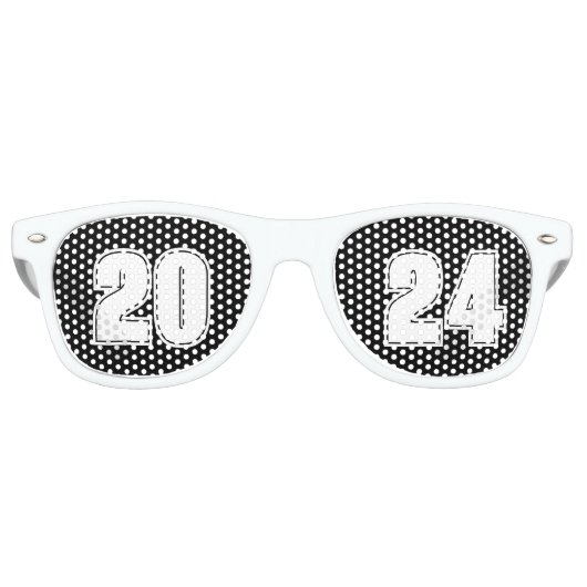 Aangepaste jouw tekst, afbeelding en achtergrondkl retro zonnebril (Voorkant)