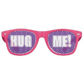 Aangepaste jouw tekst, afbeelding en achtergrondkl retro zonnebril (Voorkant)