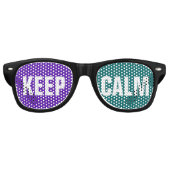 Aangepaste jouw tekst, afbeelding en achtergrondkl retro zonnebril (Voorkant)