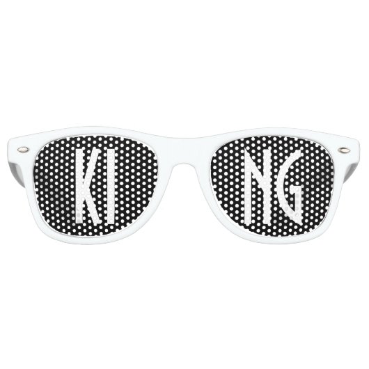 Aangepaste jouw tekst, afbeelding en achtergrondkl retro zonnebril (Voorkant)