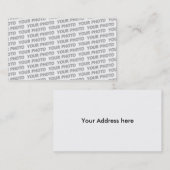 Aangepaste jouw tekst, afbeelding en achtergrondkl visitekaartje (Voorkant / Achterkant)