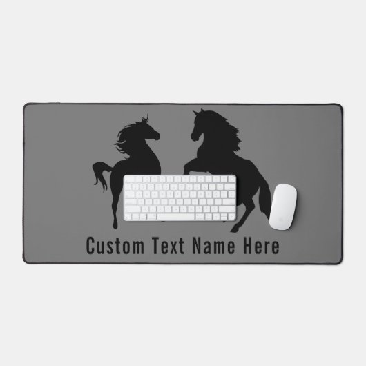 Aangepaste Jouw tekst en kleuren Paar Paard Bureaumat (Keyboard & Muis)