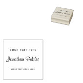 Aangepaste Jouw tekst Handgeschreven Naam Sjabloon Rubberstempel (Gestempeld)