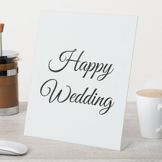 aangepaste jouw tekst happy bruiloft toevoegen reclamebord met voetstuk (Insitu)
