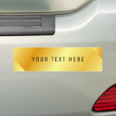 Aangepaste Jouw tekst hier Elegant Faux Gold-Sjabl Bumpersticker (Op auto)