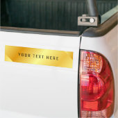 Aangepaste Jouw tekst hier Elegant Faux Gold-Sjabl Bumpersticker (Op Truck)