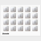 Aangepaste Jouw tekst hier Gold Silver toevoegen Vierkante Sticker (Vel)
