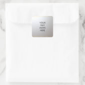 Aangepaste Jouw tekst hier Gold Silver toevoegen Vierkante Sticker (Tas)