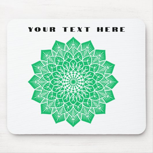 Aangepaste Jouw tekst hier mooie kunst groene Afbe Muismat (Voorkant)