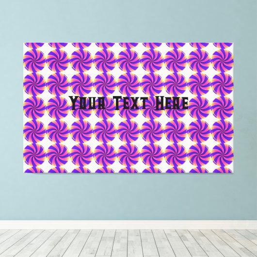 Aangepaste Jouw tekst hier tekst Snoep Afbeelding Canvas Afdruk (Insitu (Houten vloer))