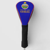 Aangepaste Jouw tekst Kansas-staatsvlag op een Golfheadcover (Voorkant)