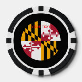 Aangepaste Jouw tekst Maryland-vlag op een Poker Chips (Voorkant)