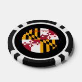 Aangepaste Jouw tekst Maryland-vlag op een Poker Chips (Enkel)